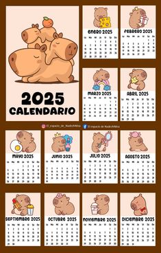Calendario Capybara